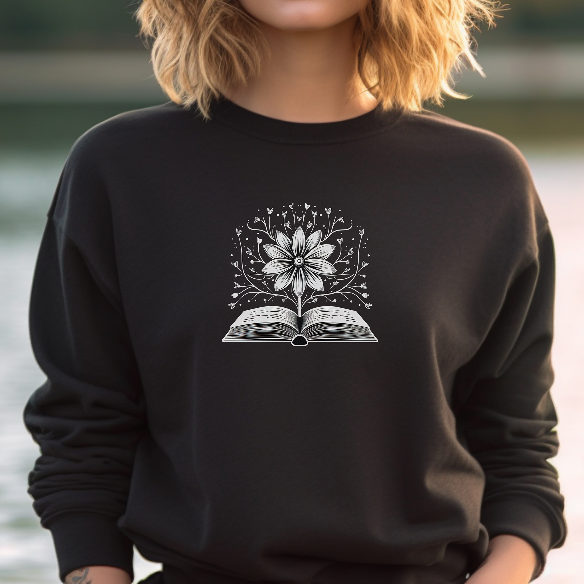 Living Books Embroidered Organic Sweatshirt